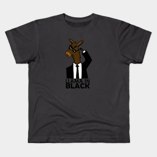 Llama in black Kids T-Shirt